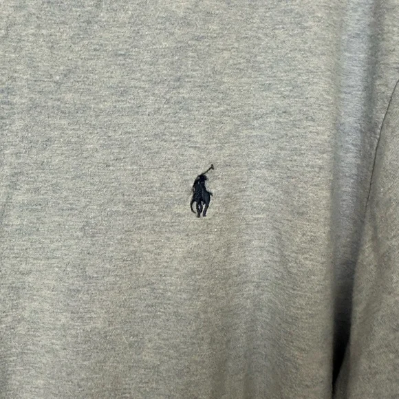 Polo Ralph Lauren V-Neck Short Sleeve Chambray Blue T-Shirt XL - Picture 2 of 4